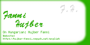 fanni hujber business card